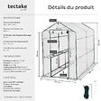TECTAKE - Serre de jardin souple 2,23 m² blanc - vignette