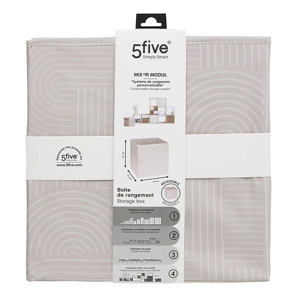 5 FIVE SIMPLY SMART - Panier Mix'n Modul L31cm beige - large
