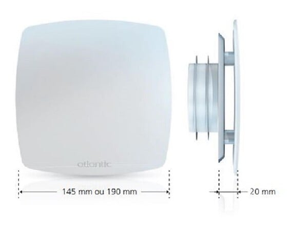 ATLANTIC - Bouche D'extraction Et Insufflation Gb 125 Line Np - Cuisine - Ø125mm - Manchon Court - large