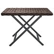 VIDAXL - vidaXL Table pliable marron 45x35x32 cm résine tressée - vignette