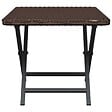 VIDAXL - vidaXL Table pliable marron 45x35x32 cm résine tressée - vignette