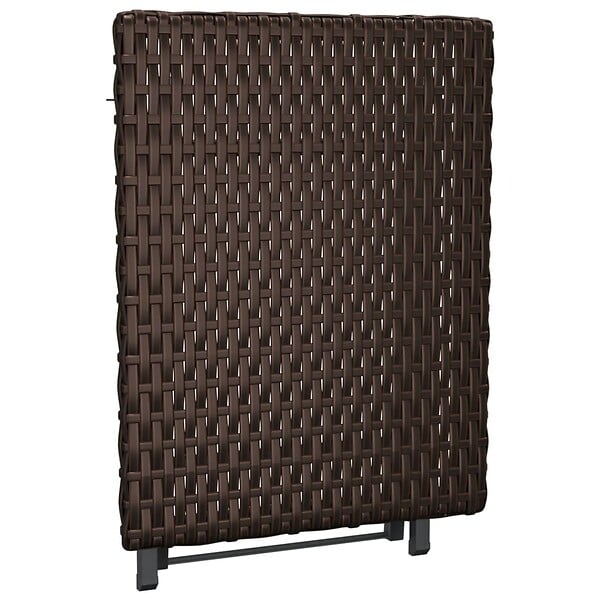 VIDAXL - vidaXL Table pliable marron 45x35x32 cm résine tressée - large