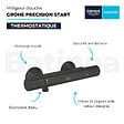 GROHE - Pack mitigeur douche thermostatique Precision Start noir mat + ensemble Vitalio Start avec barre - vignette