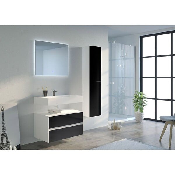 DISTRIBAIN - Meuble de salle de bain VISENZA 800 Noir - large