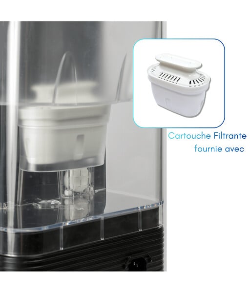 APIC - Fontaine filtrante domestique universelle WD4 : Eau filtrée chaude, froide, plate ou pétillante - large