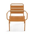 OVIALA - Fauteuil de jardin bas relax acier caramel - Palavas - vignette