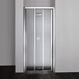 KIAMAMI VALENTINA - Porte De Douche En Niche Star 120Cm, Porte Avec 3 Parois Coulissantes - vignette