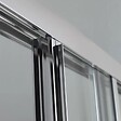 KIAMAMI VALENTINA - Porte De Douche En Niche Star 120Cm, Porte Avec 3 Parois Coulissantes - vignette
