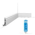 ORAC DECOR - Pack 10 mètres Plinthes SX173 avec colle - Orac x Cimaises-et-plus - 10 x1,6x200cm (h x p x L) - plinthe décorative polymère - vignette