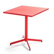 OVIALA - Ensemble table de jardin bistrot et 2 fauteuils métal rouge - Palavas - vignette