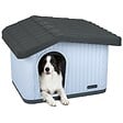 VOUNOT - Maison pour chat chien plastique interieur exterieur 75x63x51cm Blanc - vignette