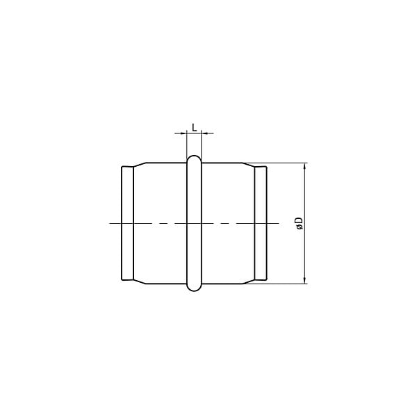 JONCOUX - Raccord mâle VMC acier galva NP - Diamètre (mm): 125 - large