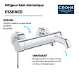 GROHE - Pack mitigeur mécanique Essence avec colonnettes + Douchette 1 jet Vitalio Get Stick + Flexible 1750 mm - vignette
