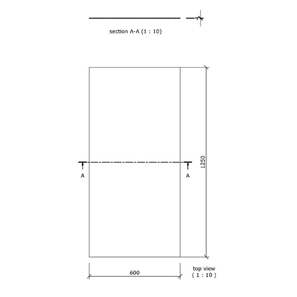 WEDI - Panneau de construction WEDI - BA04 - 04 mm d'épaisseur - Longueur : 125 cm - Hauteur : 60 cm - large