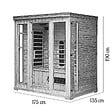CONCEPT USINE - Cabine de sauna luxe infrarouge 4-5 places NARVIK - vignette