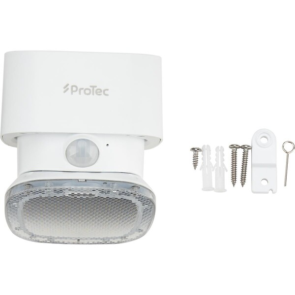 PROTEC - Applique murale solaire LED + détecteur mouvement IP54 Blanc - Protec - large