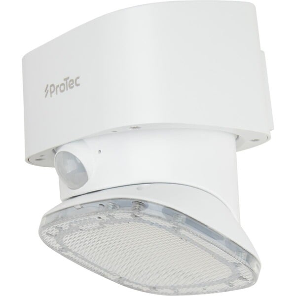 PROTEC - Applique murale solaire LED + détecteur mouvement IP54 Blanc - Protec - large