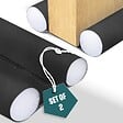 VOUNOT - Lot de 2 Boudins de Porte Isolants coupe froid Découpables 96cm Noir - vignette