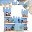 TECTAKE - Étagère murale décorative château pour rangement 16 tonies bleu 56 x 15,5 x 43 cm socle pour toniebox - vignette