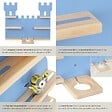 TECTAKE - Étagère murale décorative château pour rangement 16 tonies bleu 56 x 15,5 x 43 cm socle pour toniebox - vignette