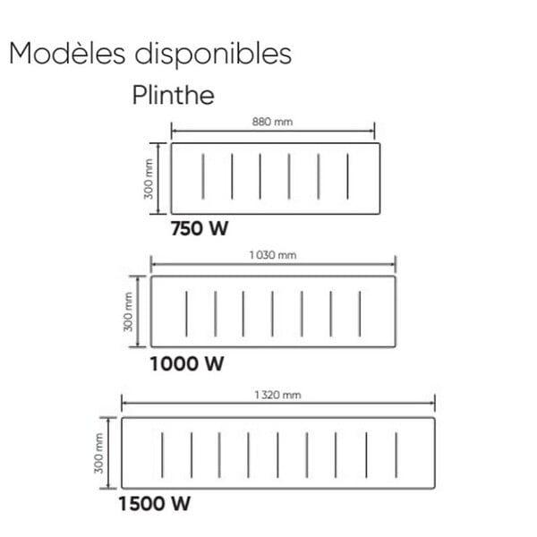 ATLANTIC - Radiateur connecté Nirvana Neo plinthe 750W blanc - ATLANTIC - 529921 - large