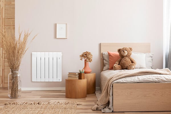 THERMOR - Radiateur à inertie connecté Bilbao 4 Thermor - Horizontal - 1250W - Gris ardoise - large