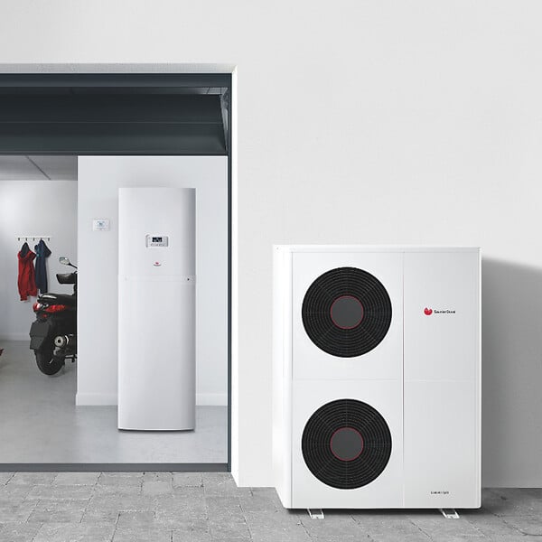 SAUNIER DUVAL - Ensemble PAC Air / Eau Genia Air 12 kW Mono chauffage et ECS 190L + MiPro Sense - SAUNIER DUVAL - SAUAIR12ECSM - large