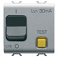 GEWISS - Disjoncteur différentiel 1P+N 16 A - 30 mA - 230 V - 3 kA - ChoruSmart 2 modules finition Titane - GEWISS - GW14489 - vignette