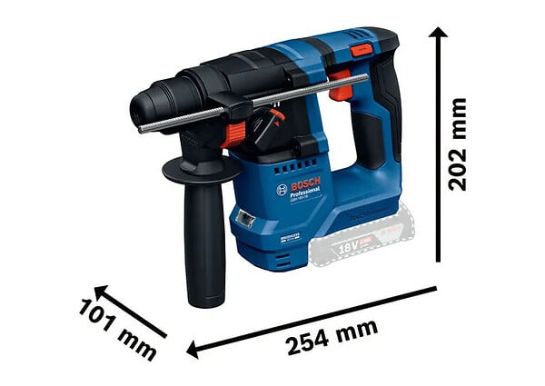 BOSCH - Perforateur GBH 18V-18 Professional SDS Plus avec KickBack Control, sans batterie, ni chargeur - Livré dans L-Boxx 136 -  - 0611927003 - large