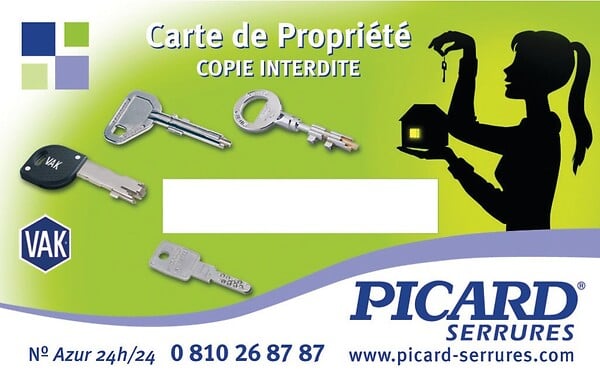 PICARD - Mécanisme 3 points TRIDENT KABA gauche tirage or - PICARD SERRURES - 7000S0003 - large