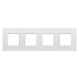 GEWISS - Plaque LUX 8 modules horizontale en métal blanc satiné compatible ChoruSmart - GEWISS - GW16228XW - vignette