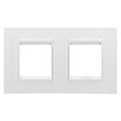 GEWISS - Plaque LUX 4 modules horizontale en métal blanc satiné compatible ChoruSmart - GEWISS - GW16223XW - vignette