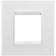 GEWISS - Plaque LUX 2 modules en métal blanc satiné compatible ChoruSmart - GEWISS - GW16222XW - vignette