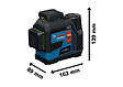 BOSCH - Laser lignes BOSCH GLL 12V-100-33 CG + pince DK 20 + Batterie GBA 12V 2.0Ah en L-Boxx - vignette