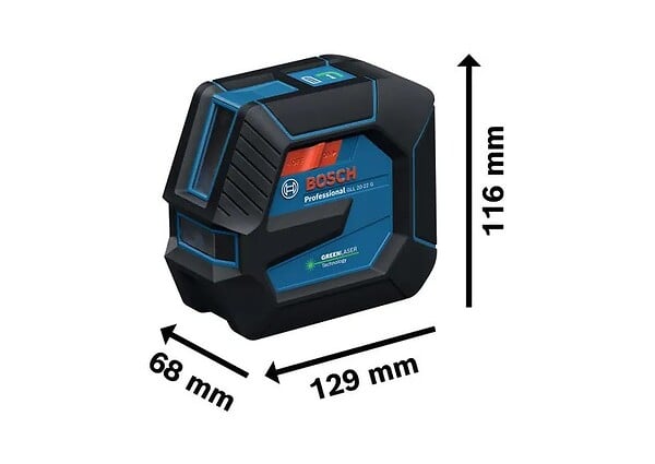 BOSCH - Laser lignes vert GLL 20-22 G Professional - Alimentation Pile / Batterie - portée 20 m -  - 0601065600 - large