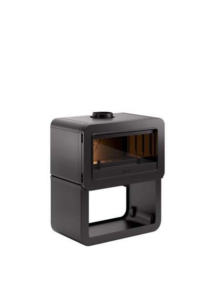 INVICTA - Poêle à bûches fonte Wilson 9 sur Banc - 9kW - Noir - large