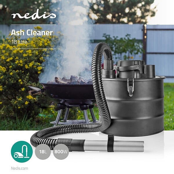 NEDIS - Aspirateur de cendres 18L 800 W sans sac – Filtre HEPA, Cendres chaudes et froides Idéal Cheminée, Poêle à bois& Barbecue NEDIS - large