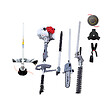 IKRA - Outils de Jardin Multifonction Thermique 4en1 Taille haie + Élagueuse + Débroussailleuse (lame et bobine) Harnais Confort IKRA - vignette