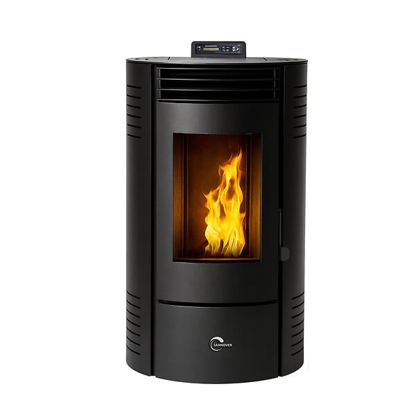 SANNOVER - Poêle à granulés étanche Azora 11,6 kW Noir Sannover + Kit d'installation - large