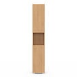 ID MARKET - Meuble colonne salle de bain VICTOR 2 portes 1 niche effet lattes - vignette