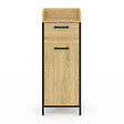 ID MARKET - Colonne de rangement d'appoint salle de bain DETROIT 1 tiroir 1 placard design industriel - vignette