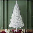 TECTAKE - Sapin de Noël artificiel avec support métallique blanc blanc - vignette