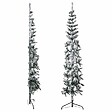 VIDAXL - vidaXL Demi sapin de Noël artificiel mince avec neige floquée 240 cm - vignette