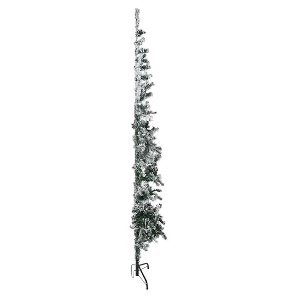 VIDAXL - vidaXL Demi sapin de Noël artificiel mince avec neige floquée 240 cm - large