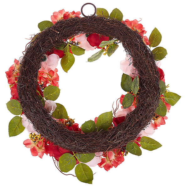 BELIANI - Couronne décorative AGULO 50 cm Rouge - large