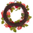 BELIANI - Couronne décorative AGULO 50 cm Rouge - vignette
