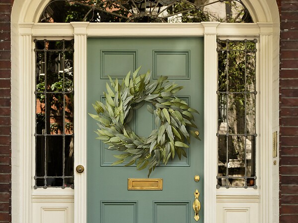 BELIANI - Couronne décorative GAMRUN 70 cm Vert - large