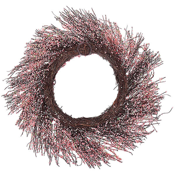 BELIANI - Couronne décorative GALLETAS 50 cm Rose - large
