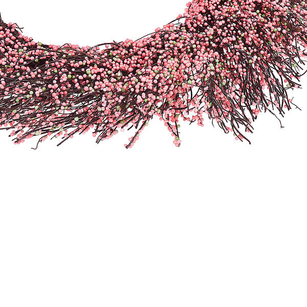 BELIANI - Couronne décorative GALLETAS 50 cm Rose - large