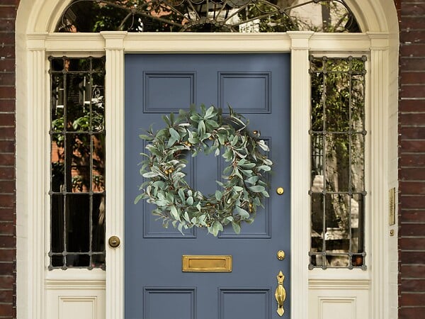 BELIANI - Couronne décorative DANRUN 65 cm Vert - large